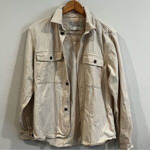 Native North size medium 100% cotton danish cream speckled rigid shacket